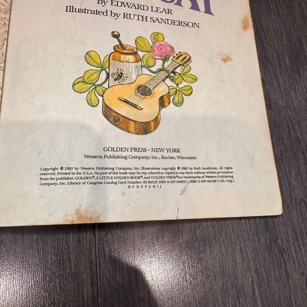VINTAGE 1982 Little Golden Book: The Owl and the Pussycat Hardcover Kids Book
